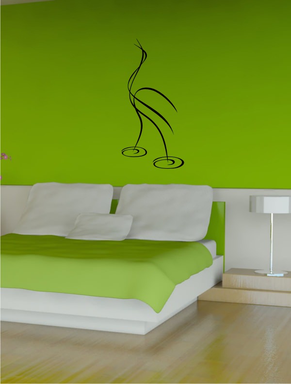 Contour Bird Standing Sticker