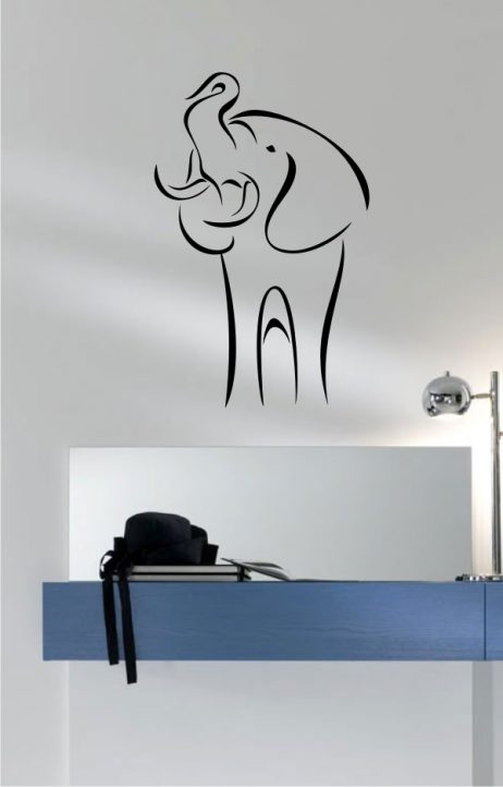 Cartoon Elephant Contour Sticker