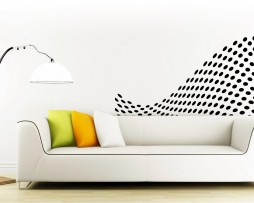 Abstract Wave Circles Sticker