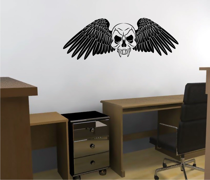 Skull with Wings #2 Sticker