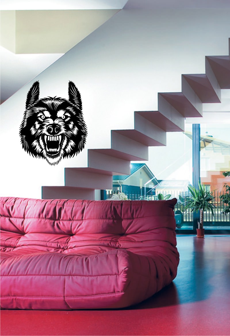Vicious Wolf Design Sticker