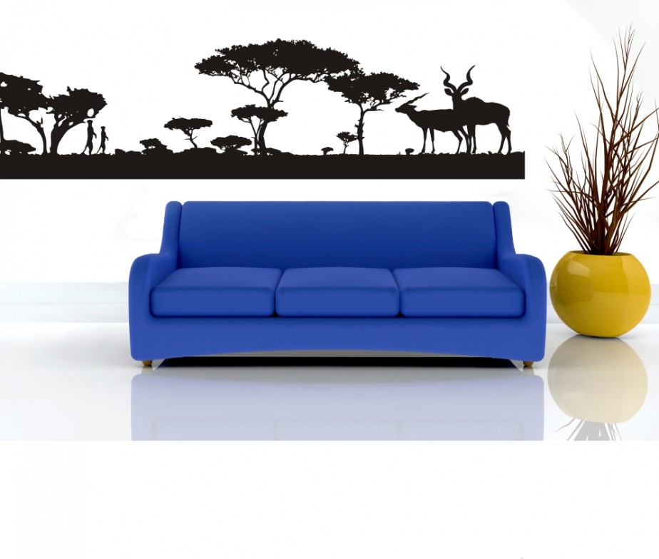 Vinyl Wall Decals African Landscape Sticker
