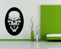 Frightening Skull Design Sticker