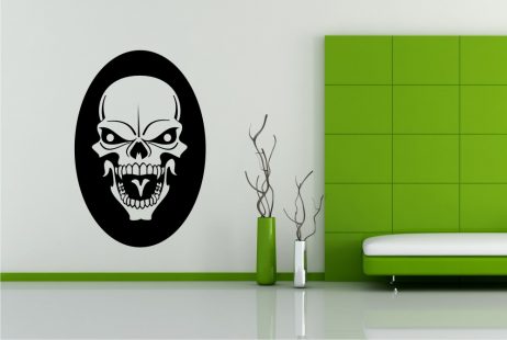 Frightening Skull Design Sticker