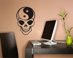 Skull Ying-Yang Design #2 Sticker