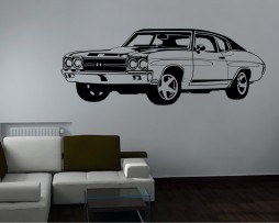 American Vintage Muscle Car Sticker