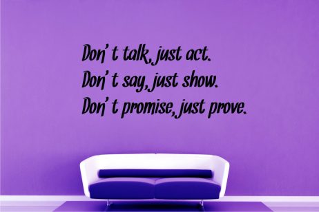 Don't Talk Just Act Sticker