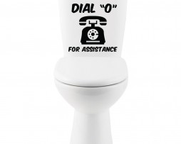 Dial "0" For Assistance Sticker