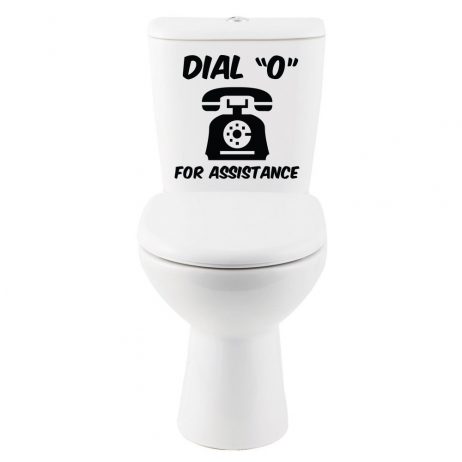 Dial "0" For Assistance Sticker
