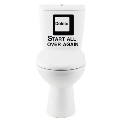 Delete Start All Over Again… Sticker