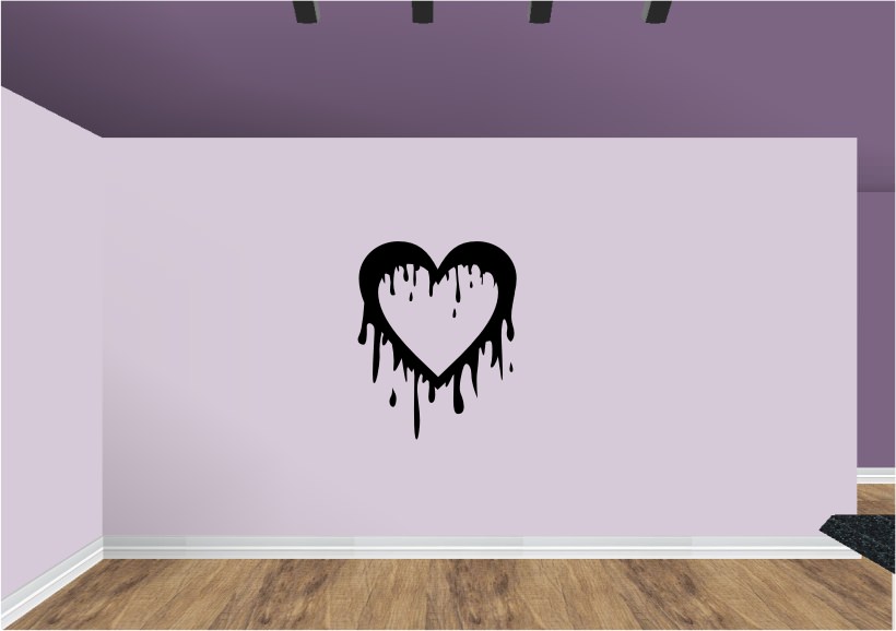 Art Deco Heart Sticker