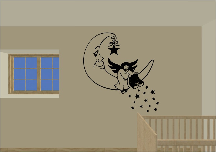 Moon Angel Sticker